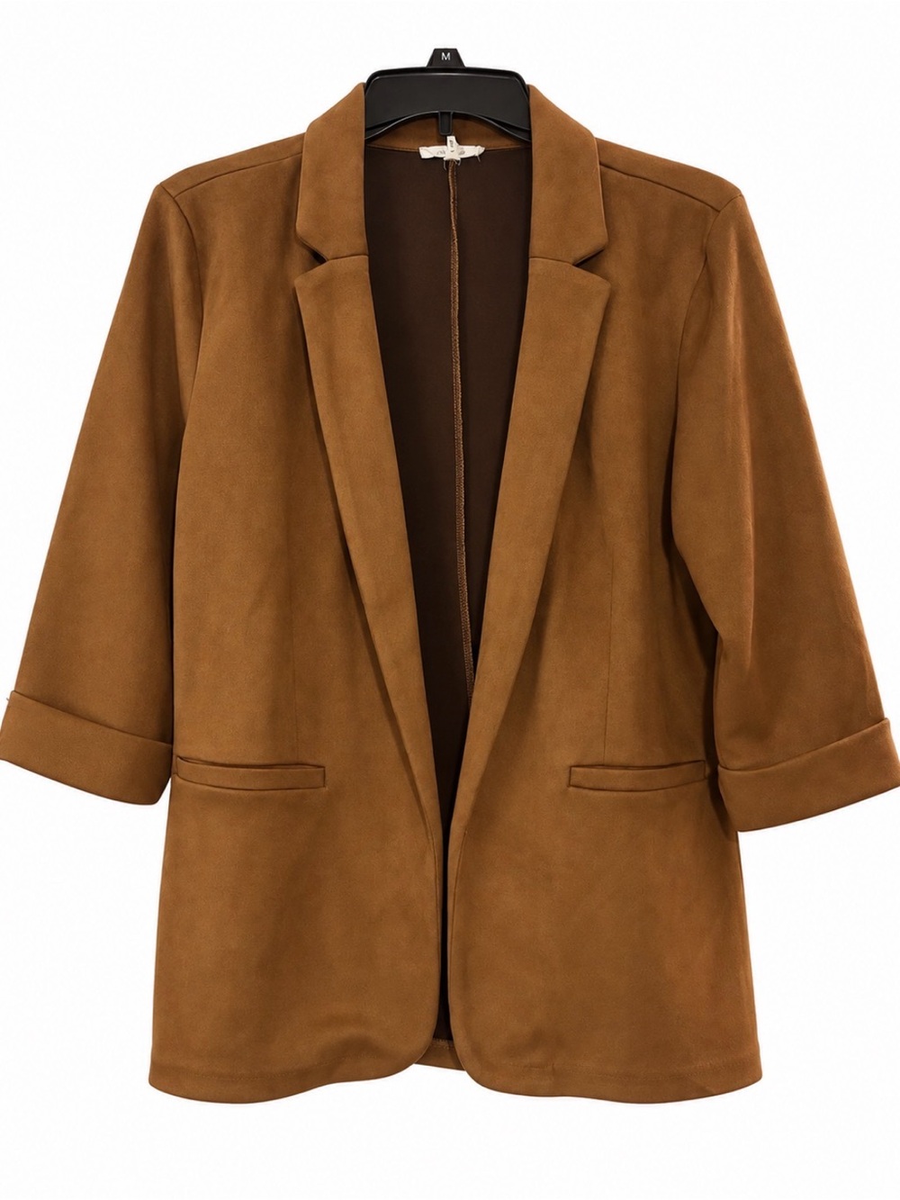Maurices Camel Faux Suede Open Front Blazer XL